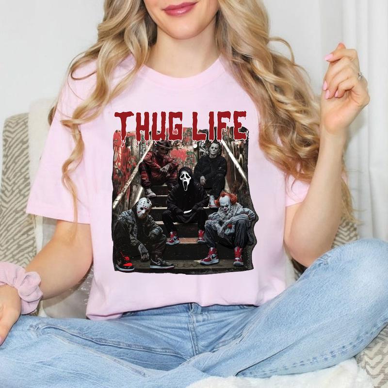 Halloween Horror Characters THUG LIFE Shirt