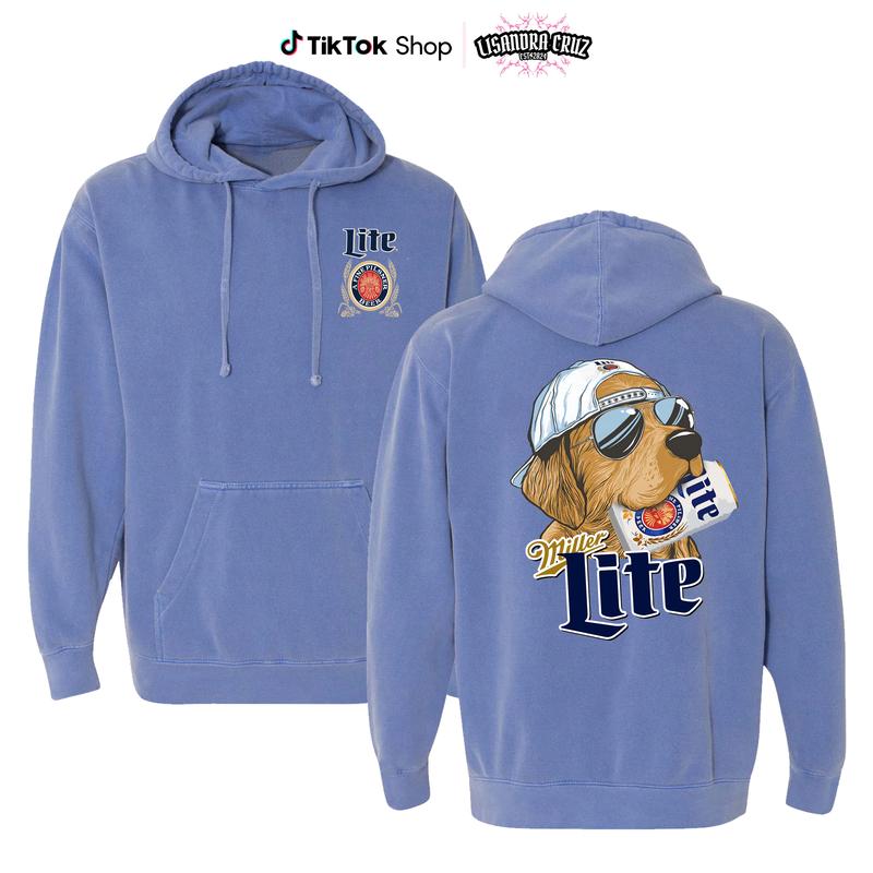 Miller Golden Dog Comfort Colors Two-sided Hoodie for Men and Women